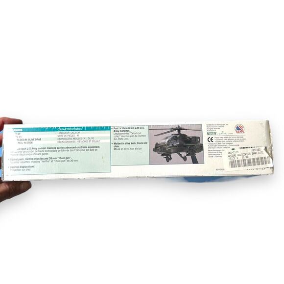 Snaptite Apache Helicopter Model Kit New Vintage Revell 1:72 Scale Sealed USA - Picture 6 of 10